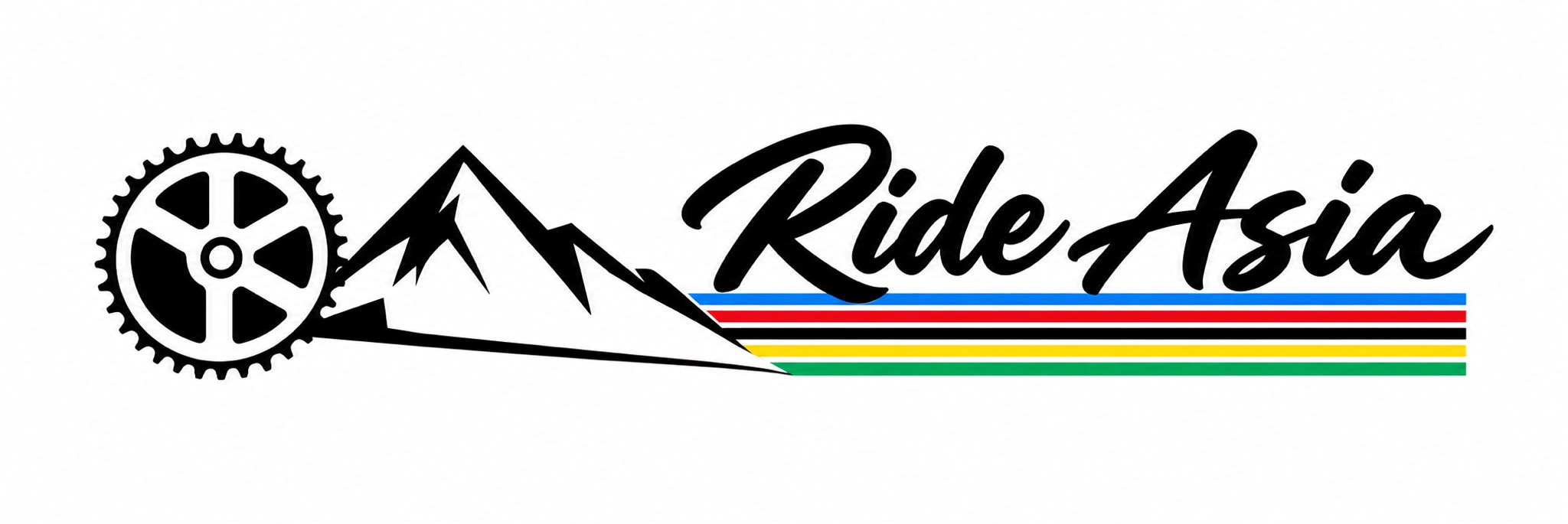 Ride Asia mountain bike championship logo with mountain and cycling wheel